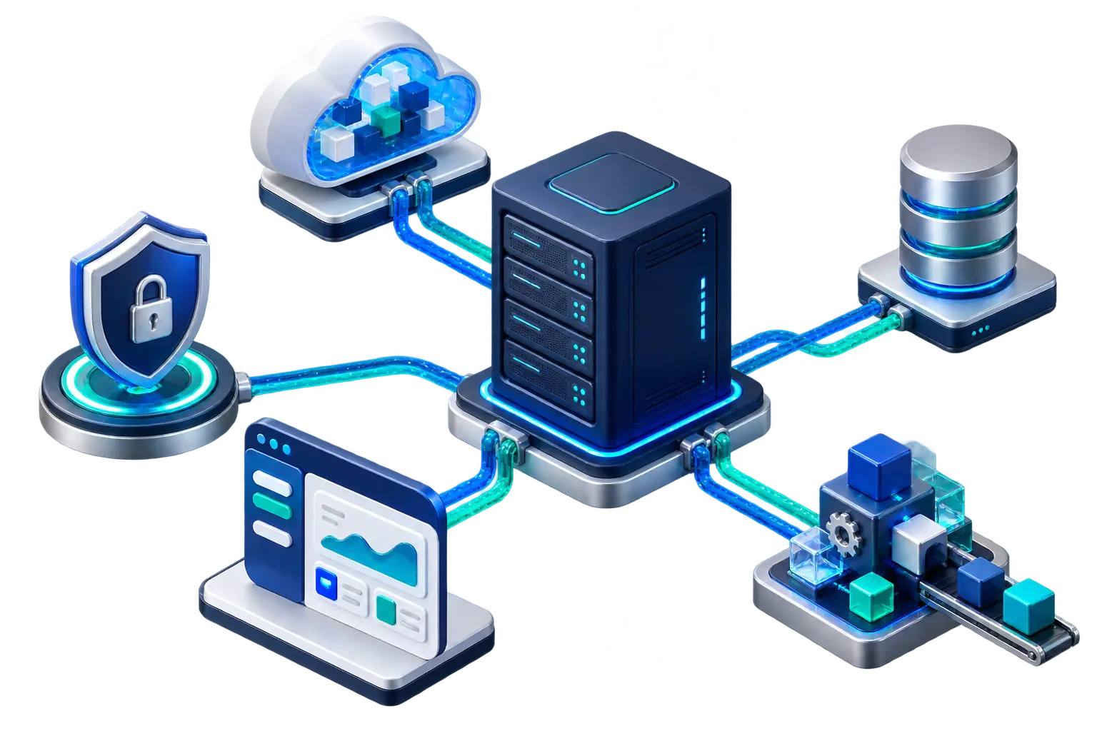Three-dimensional secure cloud, infrastructure, integration, and automation ecosystem