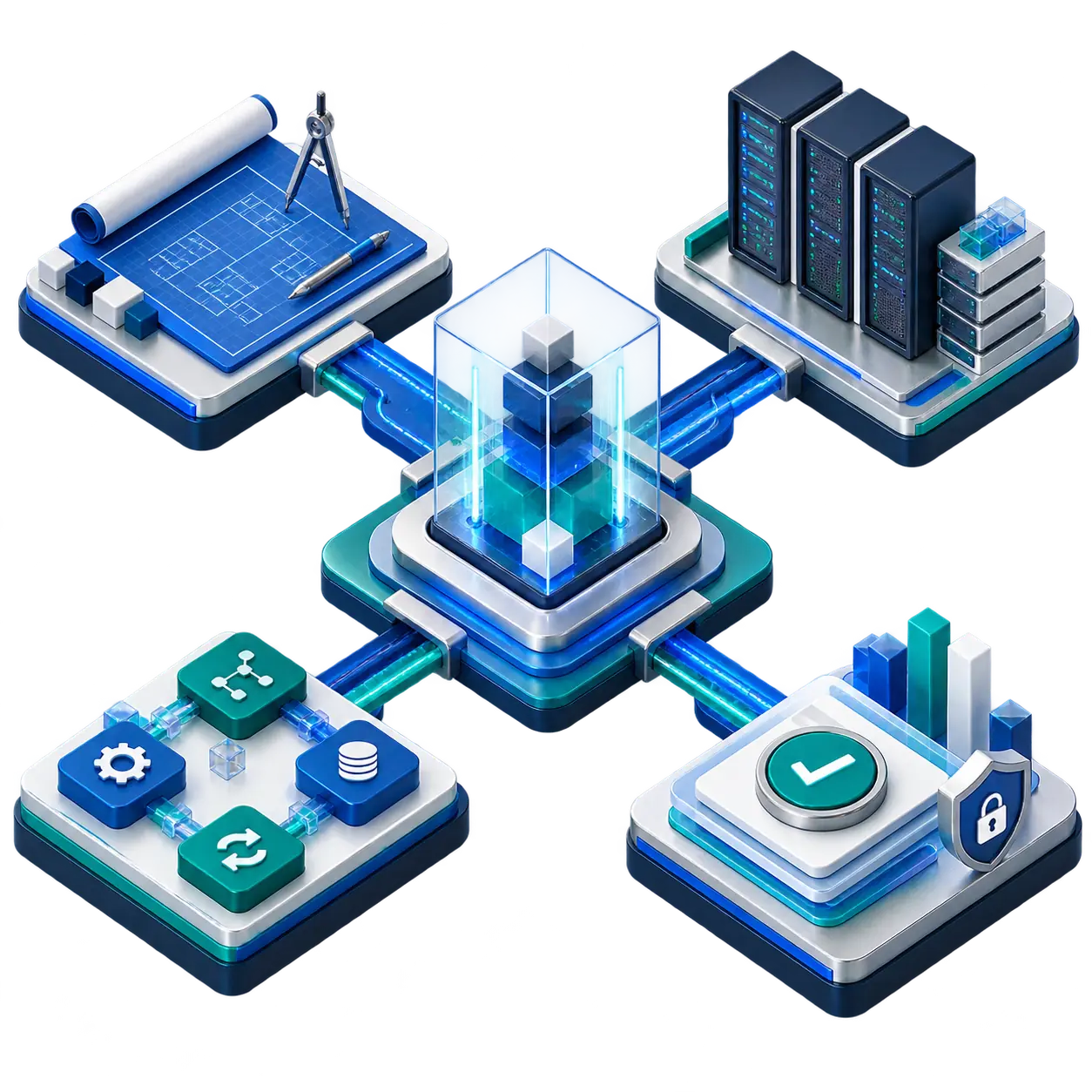 Three-dimensional connected planning, infrastructure, workflow, and assurance platform